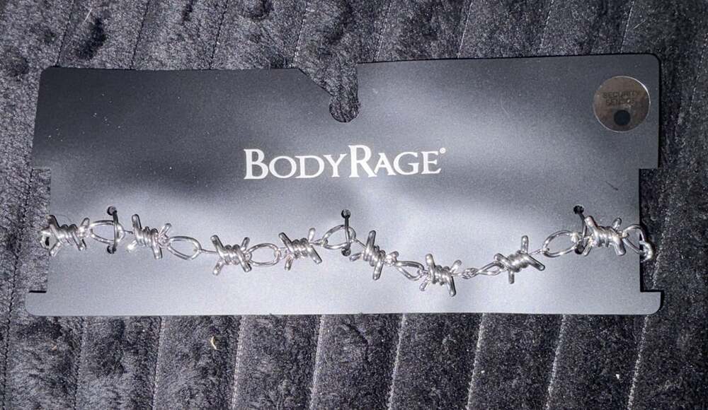 Barbed Wire Silver color Y2k 2000s Grunge choker